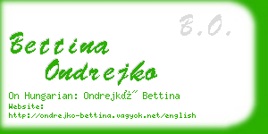 bettina ondrejko business card